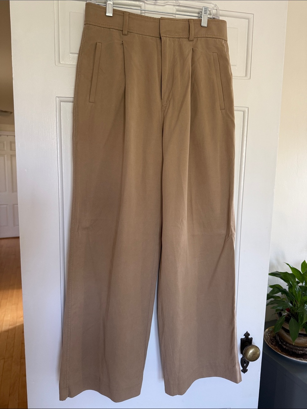 Everlane Wide Leg Trousers in Tan